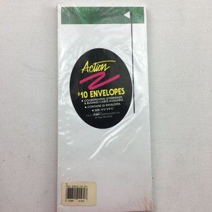 Action #10 Envelopes 25 Count 4.125"x9.5" Wood Spruce Green Marble